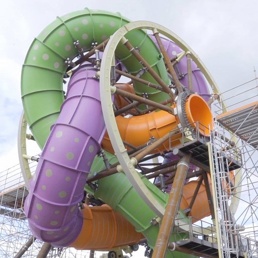 The world's first waterslide ferris wheel is here, and we need to ride it. 🎡 Learn more here: bit.ly/2yBRS1t | BestProducts.com