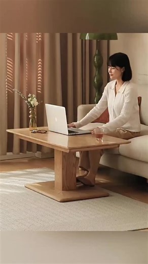 ONLINE SOLID WOOD FURNITURE STORE on Instagram: "A living room feels most inviting when its furniture adapts naturally to the way the space is used. Today’s trend is not about filling the room, but about choosing fewer pieces that work harder and feel better to live with. Solid wood coffee tables with adjustable height and flexible proportions are becoming the quiet centerpiece of modern living rooms, offering comfort for everyday moments — from morning coffee to relaxed evenings at home. What m