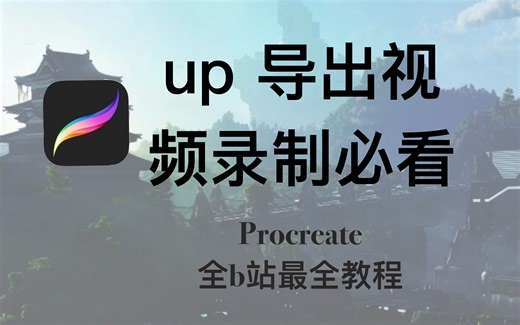 提升视频录制质量    Procreate 2019 全b站最全教程——高级设置篇