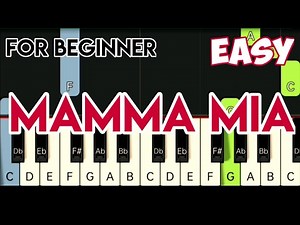 ABBA - MAMMA MIA | SLOW & EASY PIANO TUTORIAL