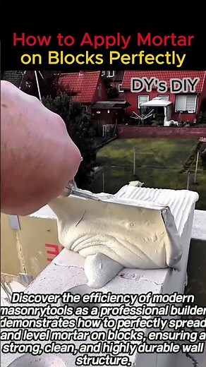 How to Apply Mortar on Blocks Perfectly #worker #process #masonry #construction #tools