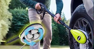 Now Available! The new Rotating Wash Brush is the perfect accessory for outdoor cleaning! Easily attach to most pressure washer wands with the 1/4” Quick-Connect system and remove dirt, grease, grime, and more from a variety of vehicles and outdoor surfaces. Shop Now >> thd.co/3u0DKsa | RYOBI TOOLS USA