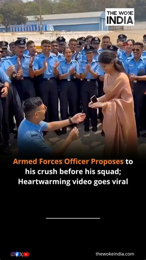 Army officer proposes his crush before his squad #proposal #crush #army
