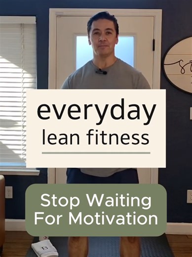 Stop Waiting For Motivation (Mindset Shift) Consistency comes from simplicity. Follow for slow, simple strength. 🤍 #everydayleanfitness​ #lowenergyfitness​ #slowstrength​ #fitnessmindset​ #gentlefitness​