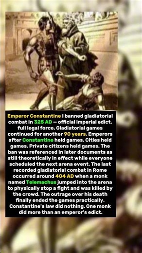 The Roman Emperor Who Banned Gladiator Fights — And Was Ignored by Literally Everyone