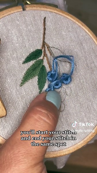 Fun Blueberry Embroidery Tutorial