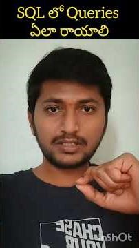 What is SQL in Telugu #sql