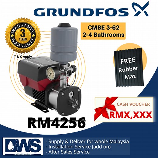 Grundfos CMBE3-62 (1.5HP) Variable Speed Water Booster Pump - Best Price