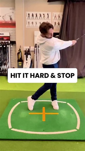 Comment FREE for a free swing review 👇 Most golfers think a longer follow-through means more speed. This drill proves the opposite. When your swing runs long, the arms and body lose their connection. The club overtakes everything and the strike falls apart. The fix is simpler than you’d think. Hit it hard, then stop the club as quickly as you can after impact. ✅ Forces your arms and body to stay synced ✅ Teaches you to accelerate through the ball, not past it ✅ Generates real speed by learning 