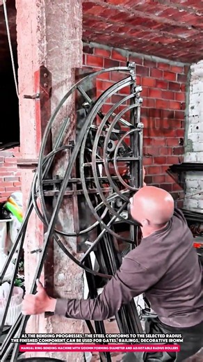 Manual Ring Bending Machine with 1200mm Forming Diameter and Adjustable Radius Rollers