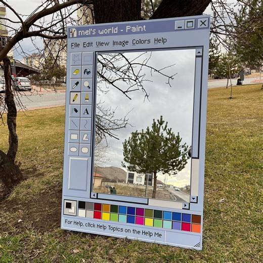 Ms Paint Mirror, Retro Windows 95 Style Decor, Vintage Computer Art - Etsy