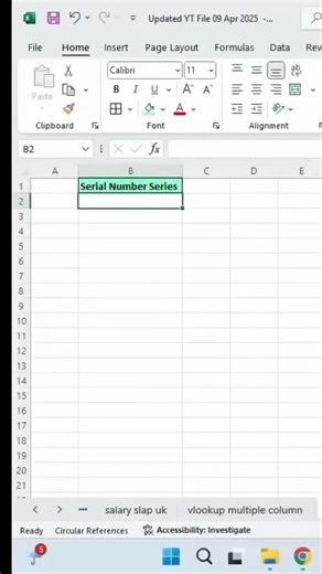 AUTO Fill Serial Number in Excel #excel #exceltutorial #exceltips #exceltricks #dataanalytics | New Tech Mart