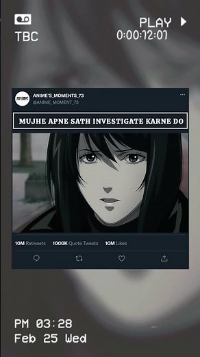 DEATH NOTE 🔥💯HINDI DUBBED / #shortsfeed #anime #deathnote #lightyagami #naomi #viral #hindi