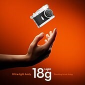 Compact Digital Camera with 0.96 IPS Screen Keychain & Necklace Strap Flash Macro Lens USB Rechargeable 1080P Video 20MP Hybrid Autofocus Speaker Output Ideal for Beginners Mini Digital Cam 2025