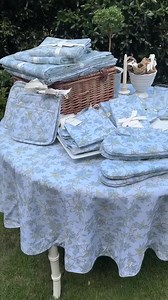 Chinoiserie Floral Round Tablecloth, Blue Toile Table Cover - Etsy