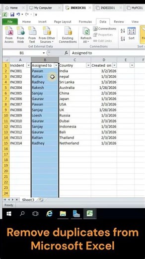 Remove duplicates from Microsoft Excel | advance excel