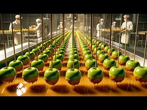 How Fresh Apples Are Turned into Caramel Apples in a Factory | Caramel Apple Processing