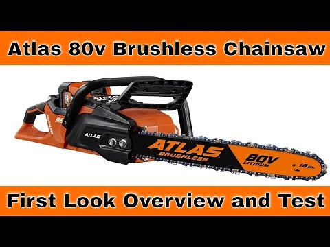 Harbor Freight Atlas 80v 18" Chainsaw First Look Overview and Test #100
