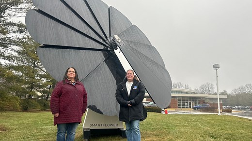 Worthington Libraries unfurls SmartFlower to help power Northwest branch with solar panels