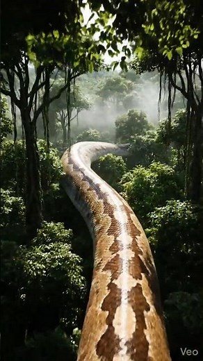 Giant Snake Hidden in Jungle | Aerial View Cinematic 🐍 #jungle #snake #amazon #pov