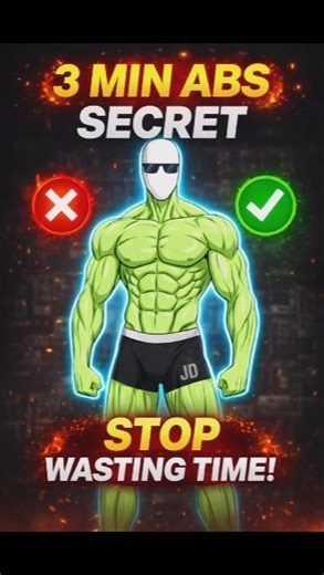 Stop Wasting Time ❌ | 3 Minute Abs Secret 🥷