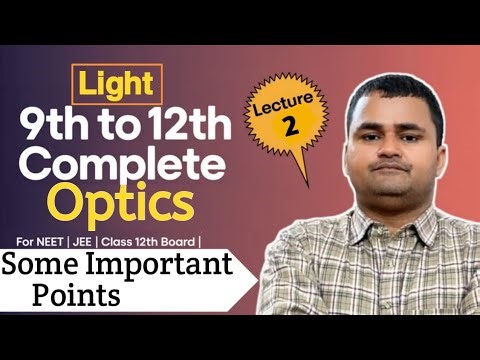 Complete Optics : Some important points, class 9th to 12th,