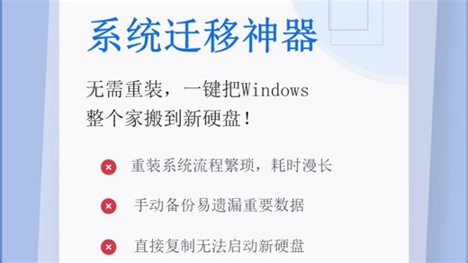 系统迁移神器：无需重装，一键把电脑系统搬家到新硬盘