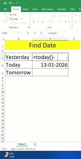How to find date according to day | Excel tips and tricks #excel #excelshortcuts #exceltips