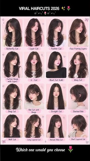 16 Trendy Haircuts Every Girl Should Try 💇‍♀️✨| Korean Haircut Ideas 2026 #shorts #haircut #ytshorts