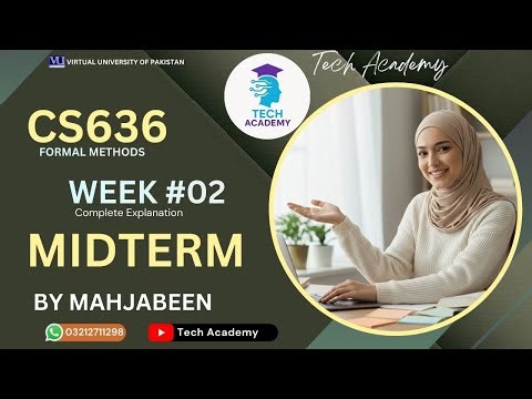 CS636 Formal Methods | MIDTERM | WEEK 2 |Lecture 2| Complete Explanation | VU | By Mah Jabeen
