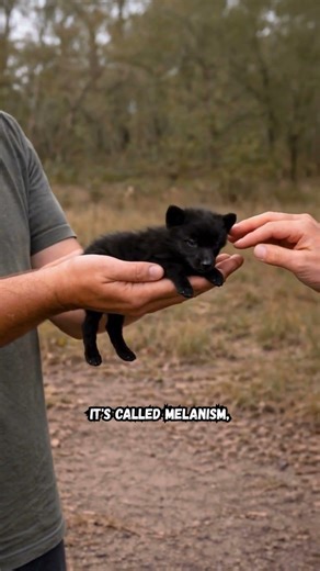 Tiny Rare Black Wolf Pup? #babyanimals #cuteanimals #shorts