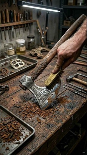 This Viking Battle Axe Was Buried for 1000 Years… Then Restored ⚔️🪓