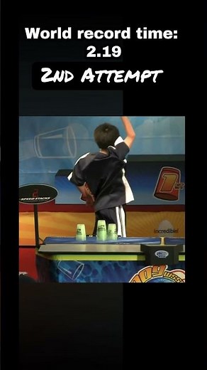 Two world records in a row!🤯 #sportstacking #cupstacking #speedstacking #record #speed