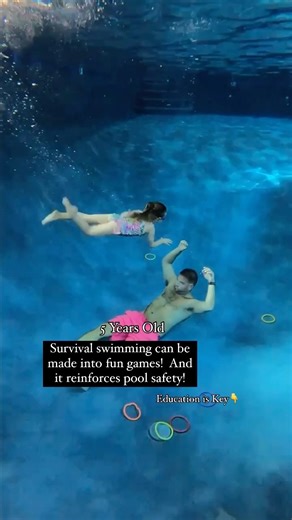 Survival swimming can be made into fun games! And it reinforces pool safety! We don’t encourage our kids to rescue someone for real, but they have a better understanding and respect for water because of it. Start in the bathtub between 2 and 6 months and then head to the pool to teach survival swimming!👶🏻🛁💦 Education is 🔑 to building your confidence, so you can build your child’s! 👇 Course Link in Bio ✨Infant Prep Course in the Tub- 2 months- 6 months ✨Survival Swimming- 6 Months- 5 Years 