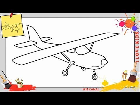 Flugzeug zeichnen schritt für schritt für anfänger & kinder - Zeichnen lernen 1