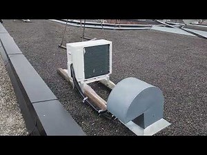 Installation d'une thermopompe sur une toiture