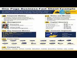 One Page Business Fact Sheet Example Presentation Report Infographic Ppt Pdf Document