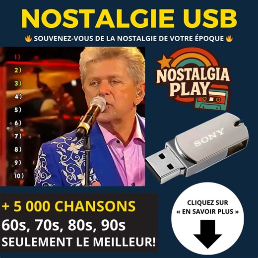 🕺 SOUVENIRS DU PASSÉ SUR UNE MÉMOIRE USB !💃 🎶 COLLECTION CLASSIQUE : 60 • 70 • 80 • 90 Revivez les meilleures décennies de musique avec une collection USB de classiques intemporels ! 💿 Des milliers de chansons soigneusement sélectionnées 🎧 Parfait pour les longs voyages, se détendre à la maison et chanter à pleins poumons ! ✅ Branchez et jouez ! Aucune configuration ! 🎁 Un cadeau idéal pour les pères, les oncles et les mélomanes ! 🔥 Unités limitées ! 👇👇👇 | Mavie Martinez