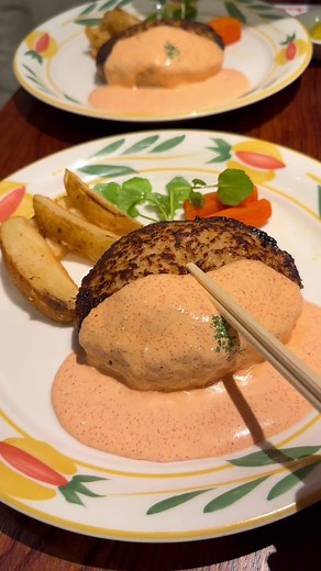 驚くほどジューシーな明太子マヨネーズハンバーグ