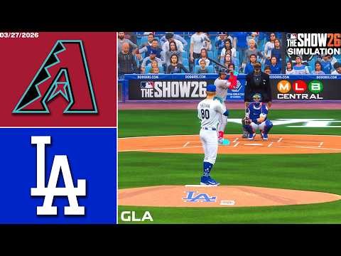 Dodgers vs. Diamondbacks Simulation | 3/27/26 | MLB The Show 26 PS5 Gameplay