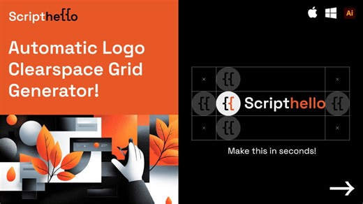 Scripthello | Logo Clearspace Grid Generator | Adobe Illustrator Script
