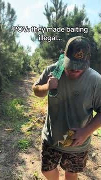 Hope the game warden doesn’t see this ￼#hunting #deerhunting #bait #deer #fyp #outdoors