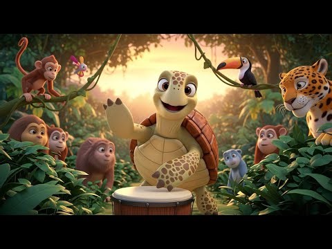 The Turtle Who Played the Drums | Musical Nursery Rhyme for Kids