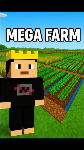 "Minecraft 1000 Block Mega Farm! 🌾🔥"