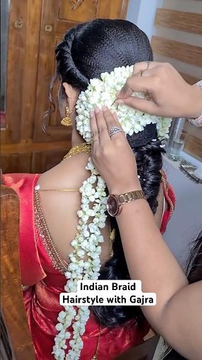 Indian Braid Hairstyle with Gajra
