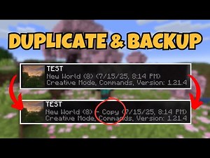 Minecraft: How to Duplicate Your World | Easy Backup & Copy Guide (2025)