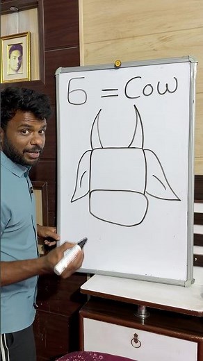 6 = How to draw a Cow Face Step by Step #art #shorts