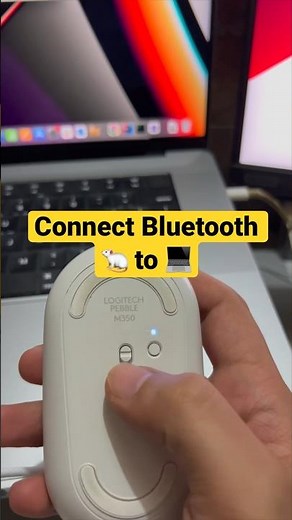 How to connect Logitech Pebble M350 (a bluetooth mouse) to Apple Mac Laptop? #shorts