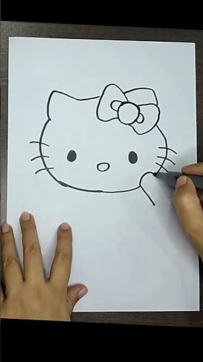 Easy Hello Kitty Drawing 🎀 | Step by Step for Kids
