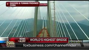 The tallest bridge in the world has opened in China, but you might not want to look down. That's because it spans a gorge nearly 2,000 feet deep, for reference, the Golden Gate Bridge in California stands 220 feet high. The bridge in southwest China took three years to build and cost more than $146 million. | Fox Business